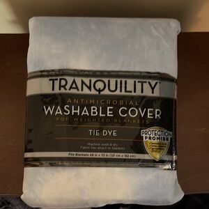 Tranquility Blue and White Tie Dye Washable Cover for Weighted Blankets